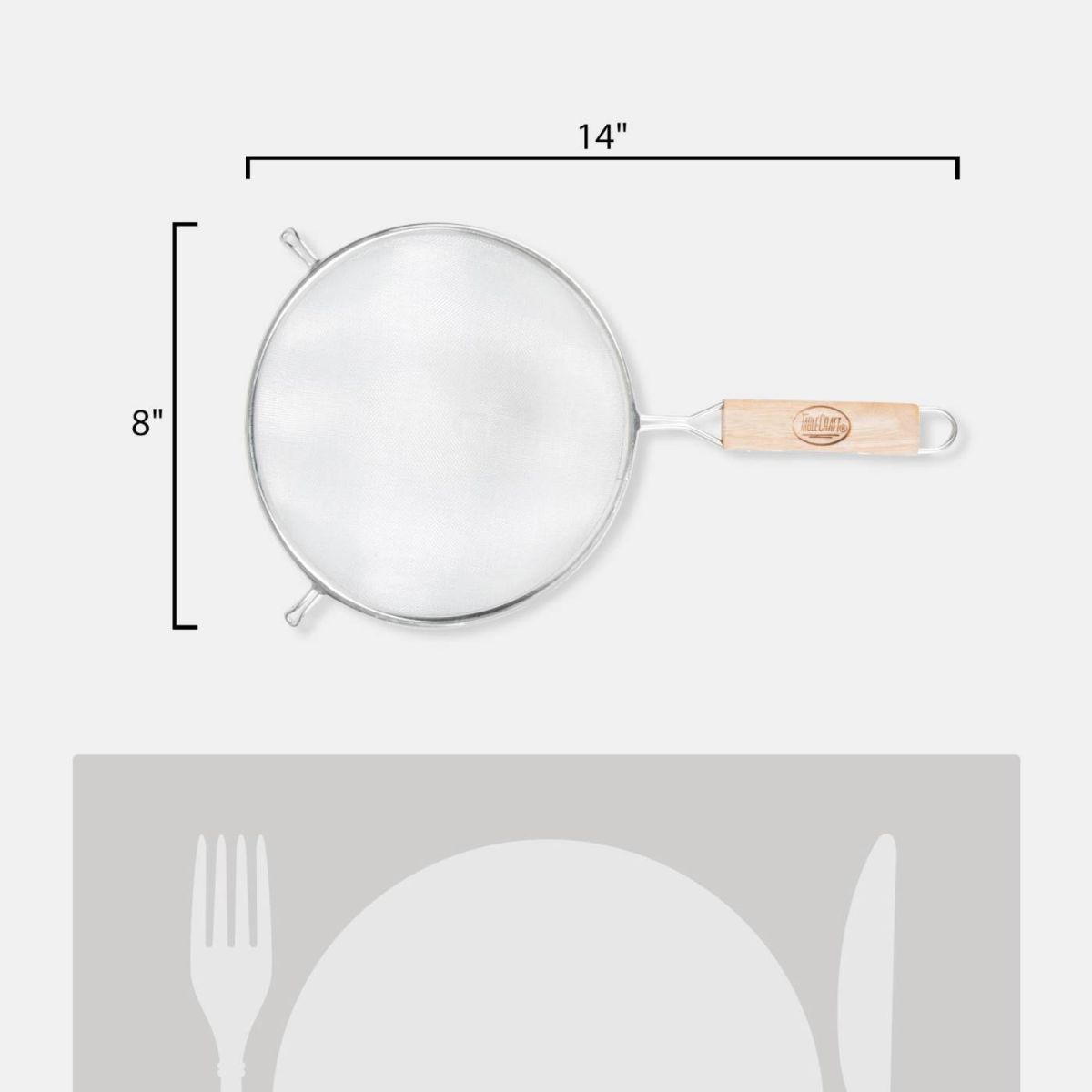 Vợt Lọc Thực Phẩm, Rây Bột Mịn 20.3cm Tablecraft, Mỹ